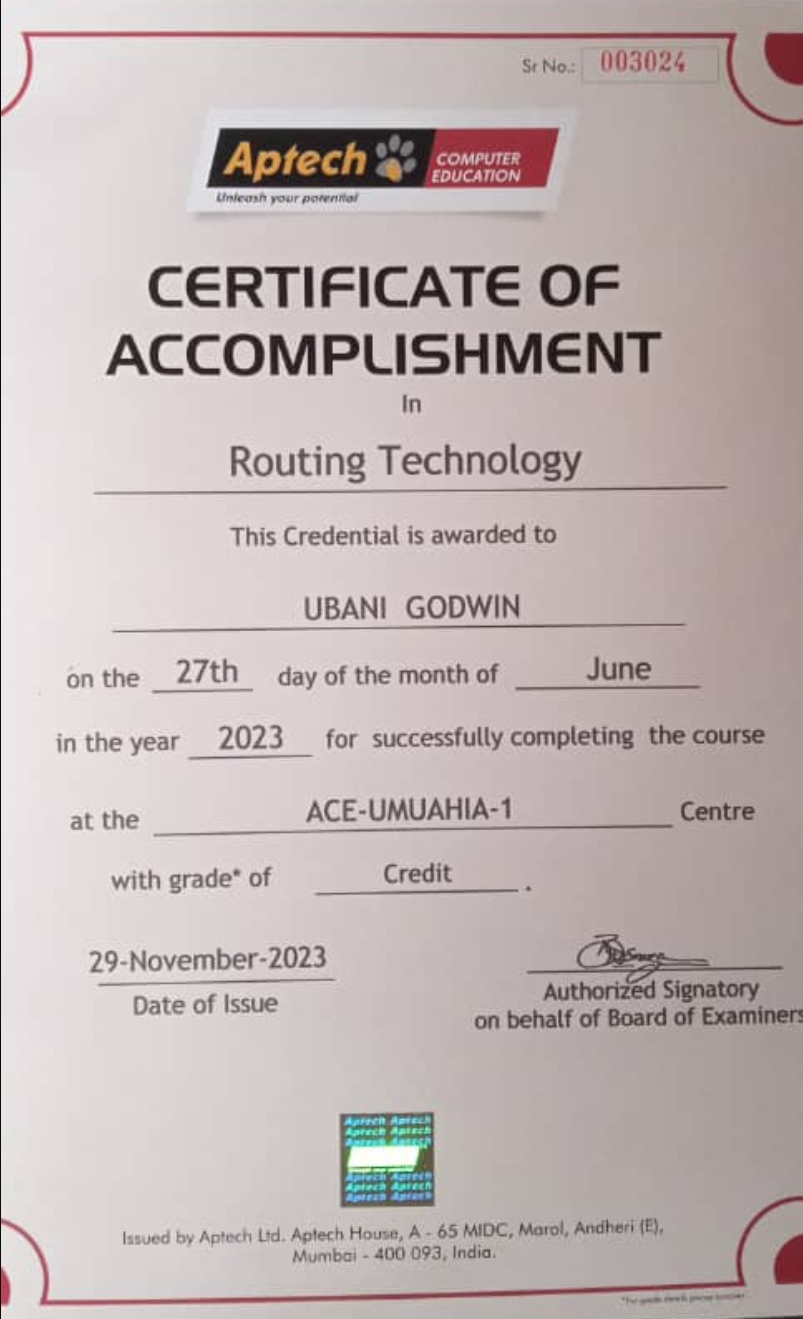 Computer Networking Certificate