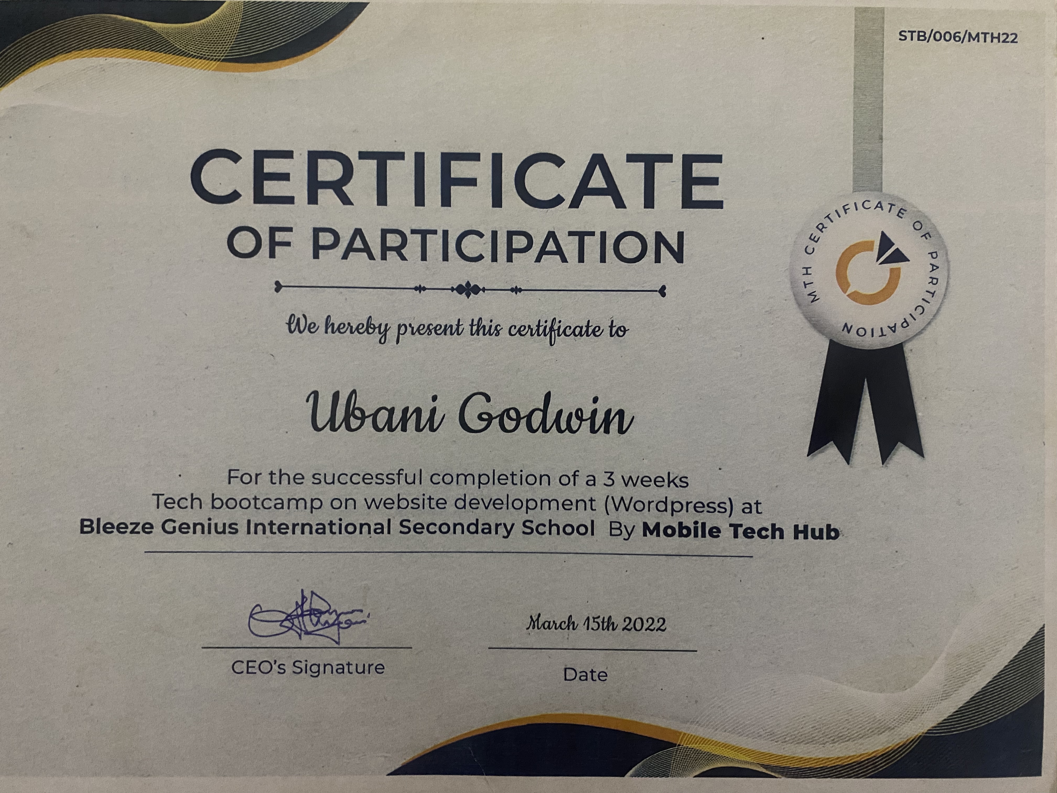 WordPress Development Certificate